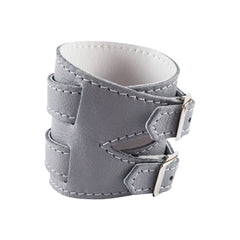 Lilac Grey Leather Outcrop Cuff