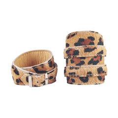 Leopard Print Cowhide Outrop Cuff