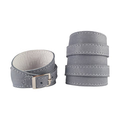 Lilac Grey Leather Outcrop Cuff